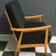 Fauteuil noir années 1960