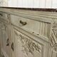 Art Deco sideboard in walnut, oak and marble top.