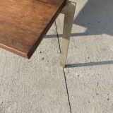 Table basse teck et chrome