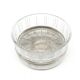 Mid-century modern sugar bowl, glass, silver-plated brass, Poland, 1960s