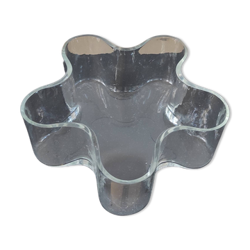 Large organic glass catchall in transparent glass