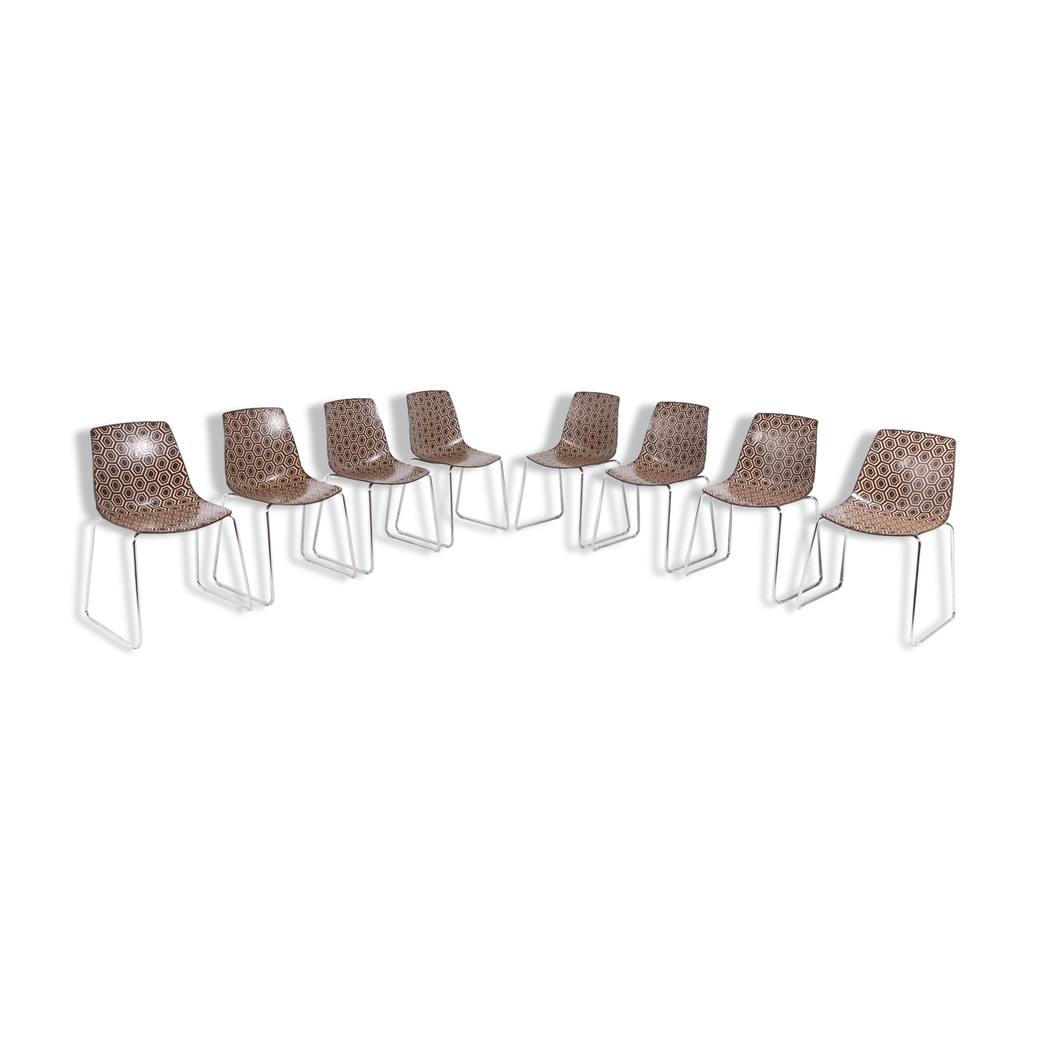 Set of 8 chairs Stefano Sandona 'Alhambra' by Gaber