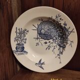 French vintage soup plate, R. Lafitte, Terre de Fer, Salins