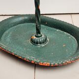 Wearing dark green metal 50s umbrella