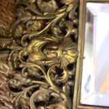Miroir bougeoirs en bronze 18x46cm