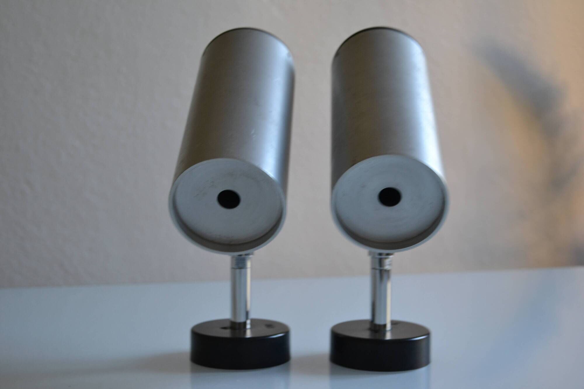 Staff leuchten pair of 1960s pipe wall lights