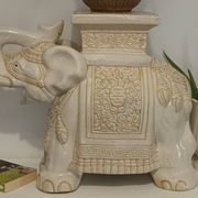Porte plante éléphant en céramique vintage