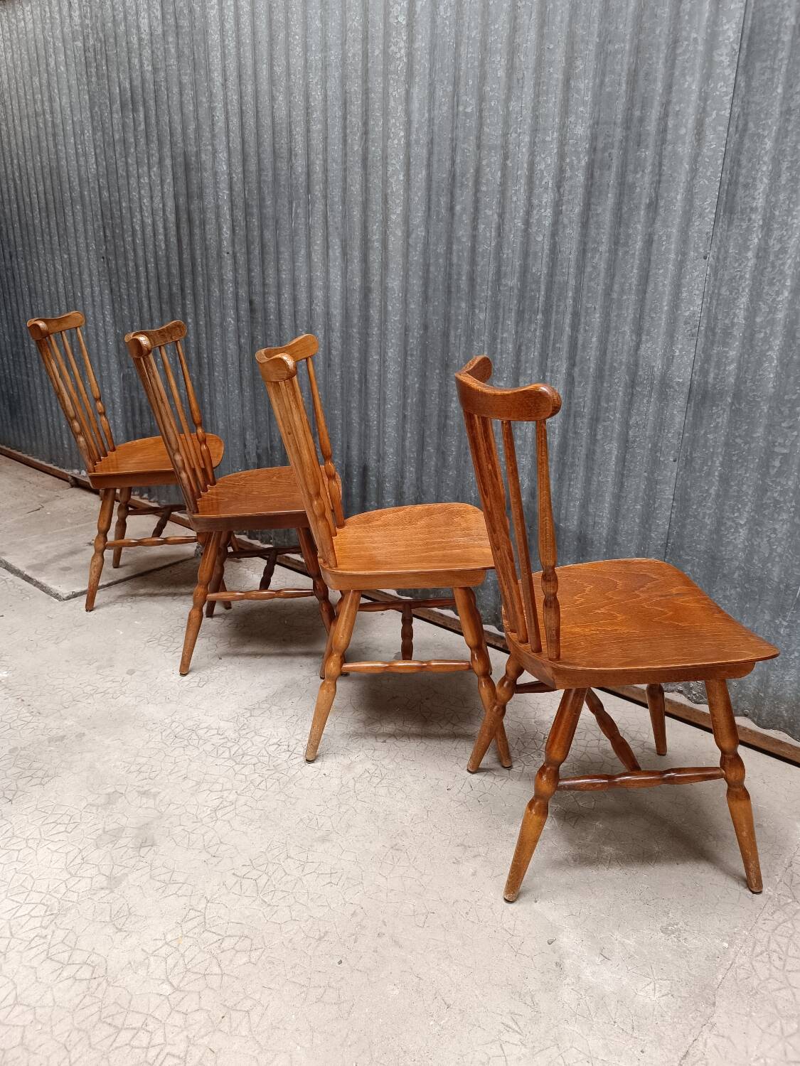 4 Baumann western style chairs