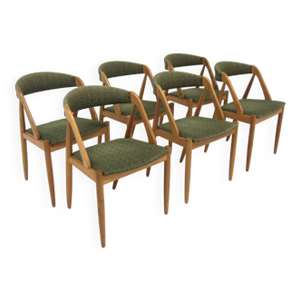 Set of 6 "model 31" Kai Kristiansen chairs for Schou Andersen, Denmark, 1960