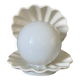 Vintage shell night light, ceramic and opaline.