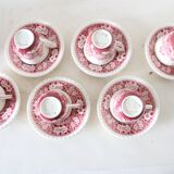 Set of 6 coffee cups and saucers, Villeroy & Boch, Rusticana rose model