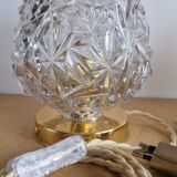Chiseled glass table lamp