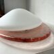 Pink glass wall lamp 1970s Gamma