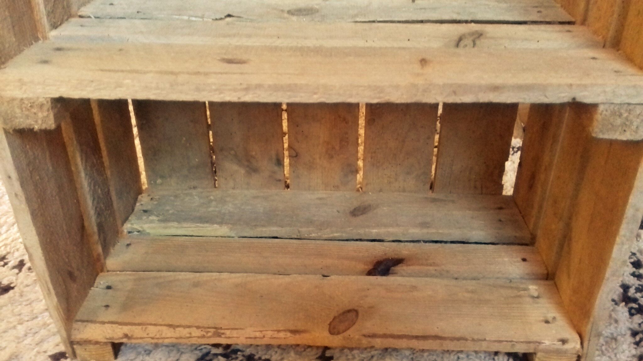 Wooden case with a storage furniture department