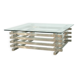 Table basse en chrome