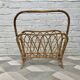 Vintage retro wicker magazine rack