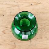 Green crystal vase La Rochère