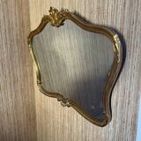Miroir de style Louis XV baroque doré, numéroté, 1m