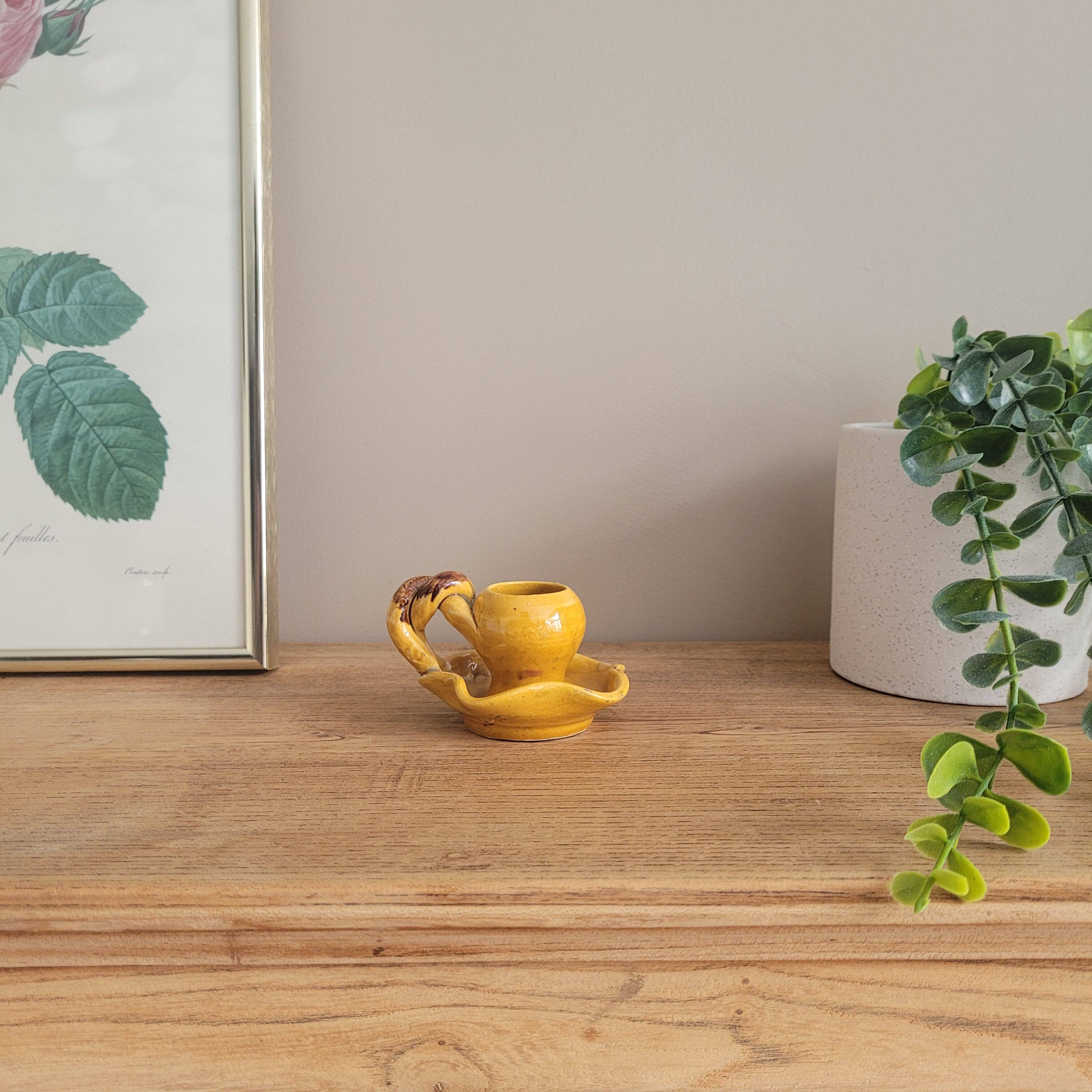 La Redoute x Selency ceramic candle holder 21 yellow