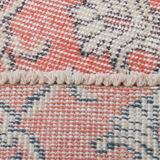 Floral red turkish runner rug, 324x90cm