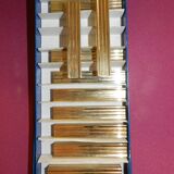 Set of 12 golden knife holders