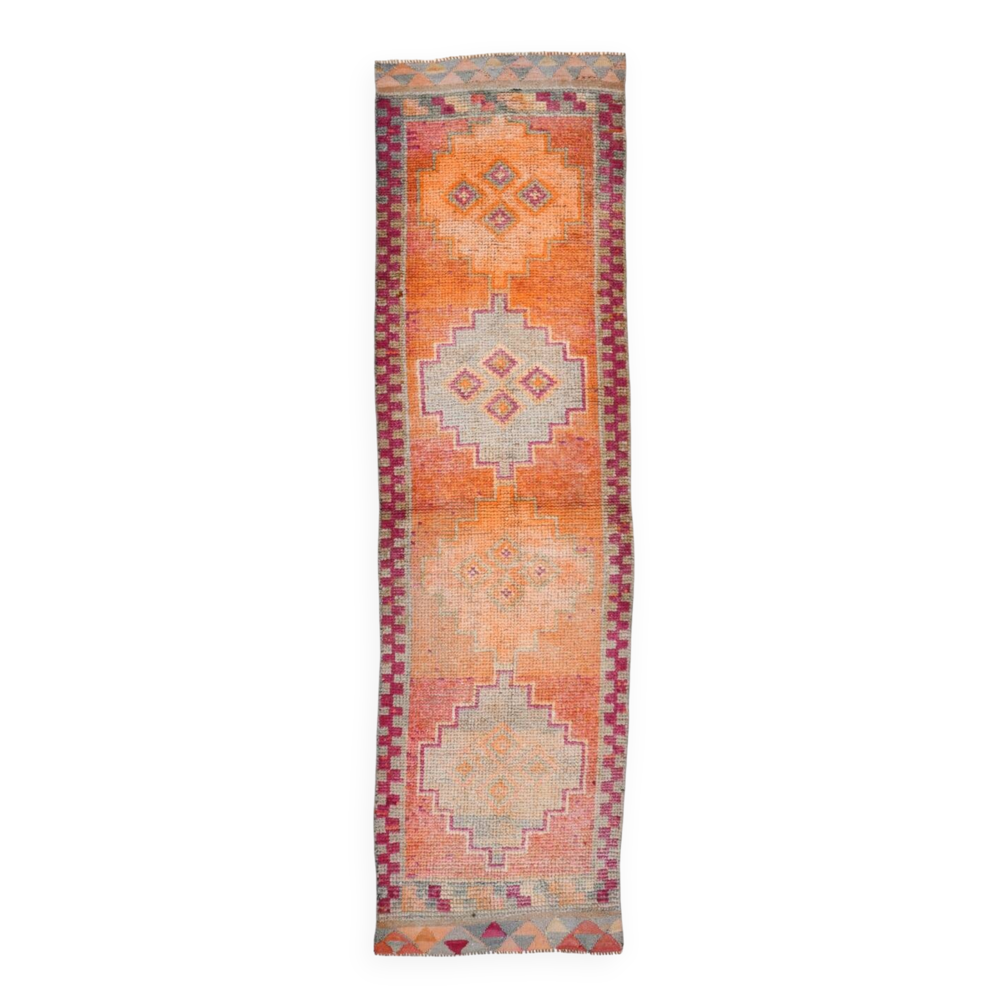 3x10 Colorful Modern Turkish Runner Rug, 86x305Cm