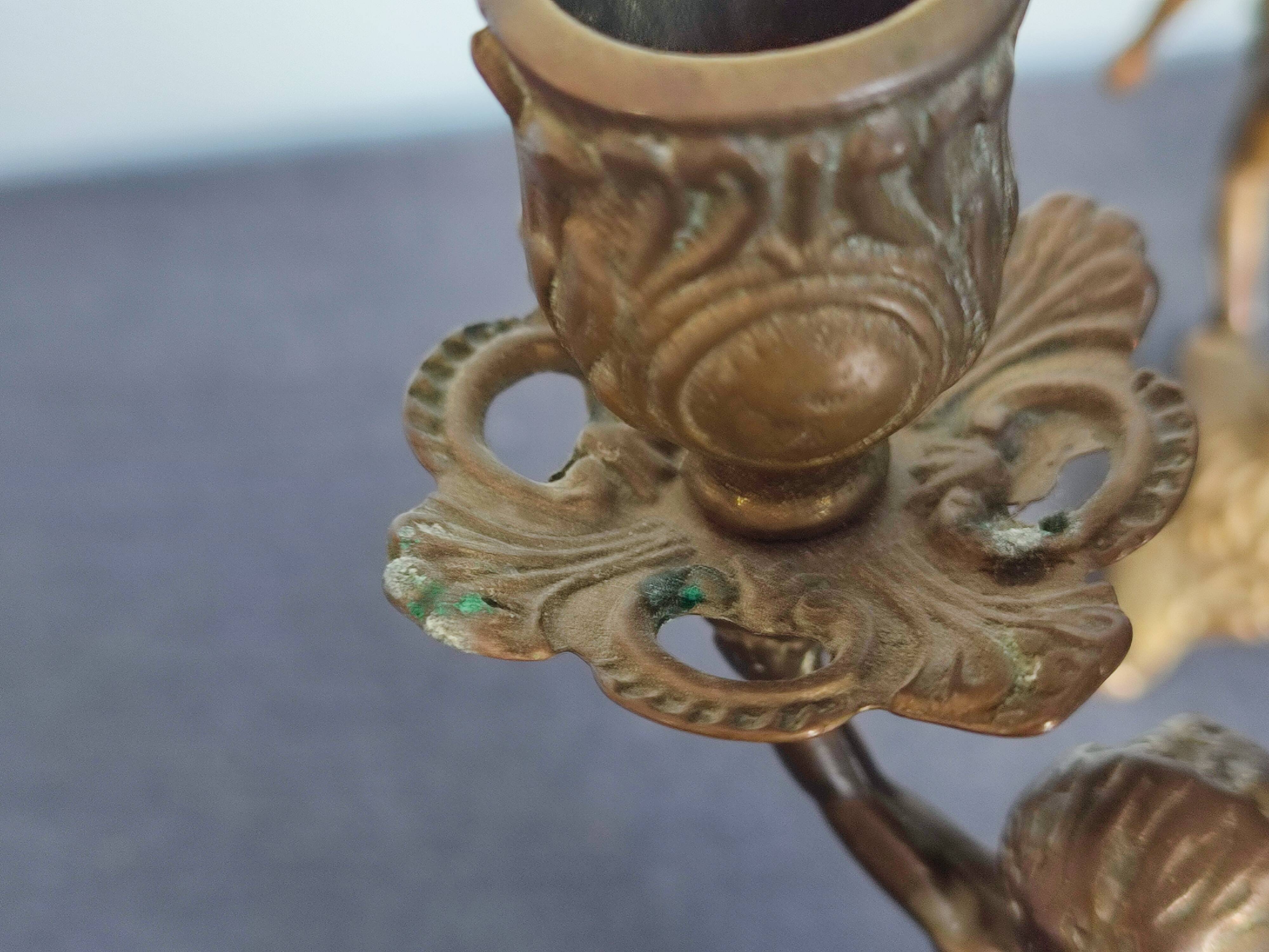 Set of two cherub cherub candlesticks