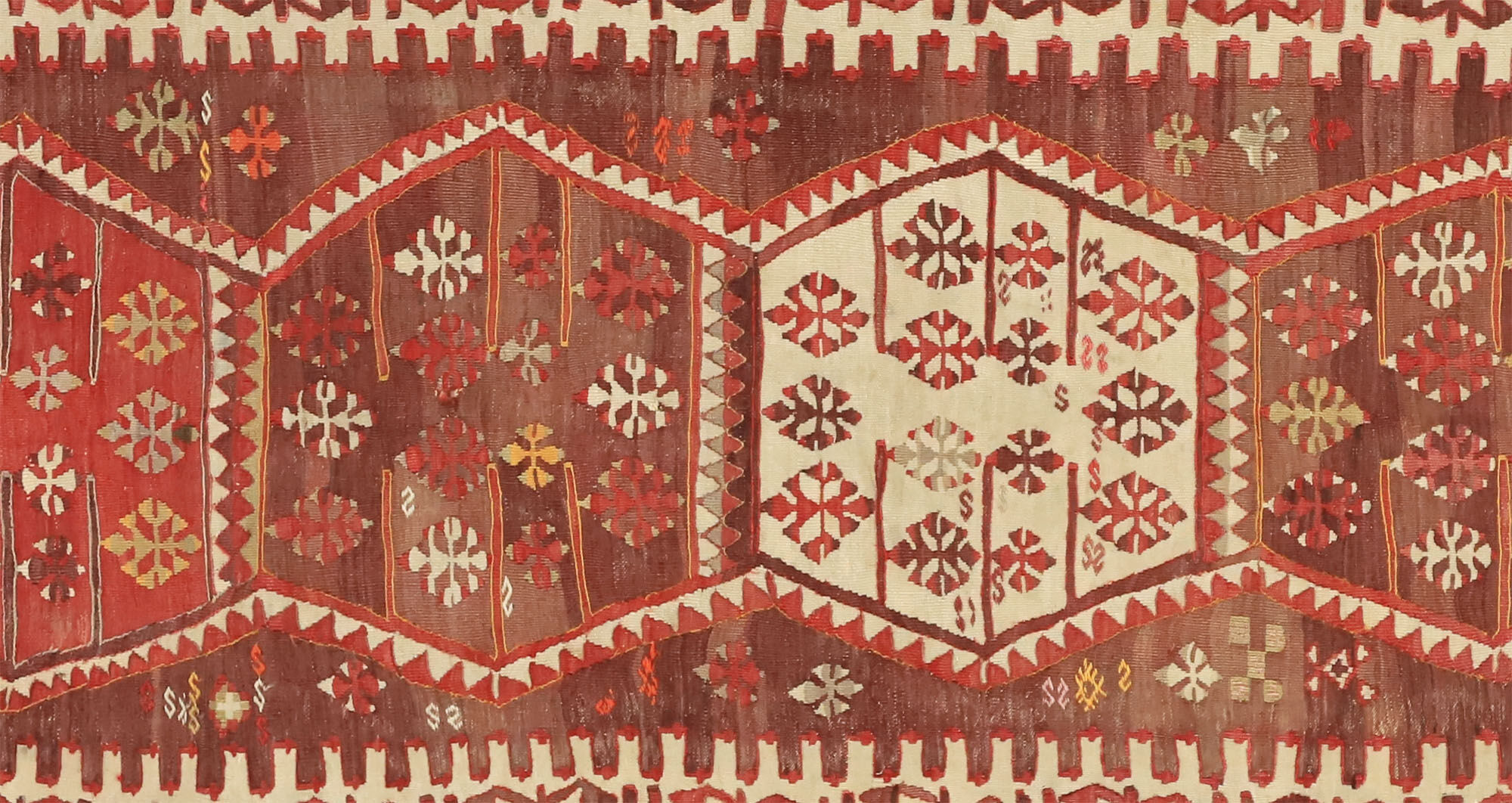 Anatolian handmade kilim rug 395 cm x 217 cm