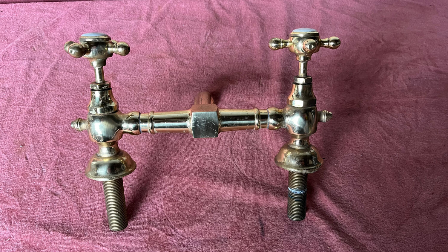 Robinet lavabo bronze doré  1900