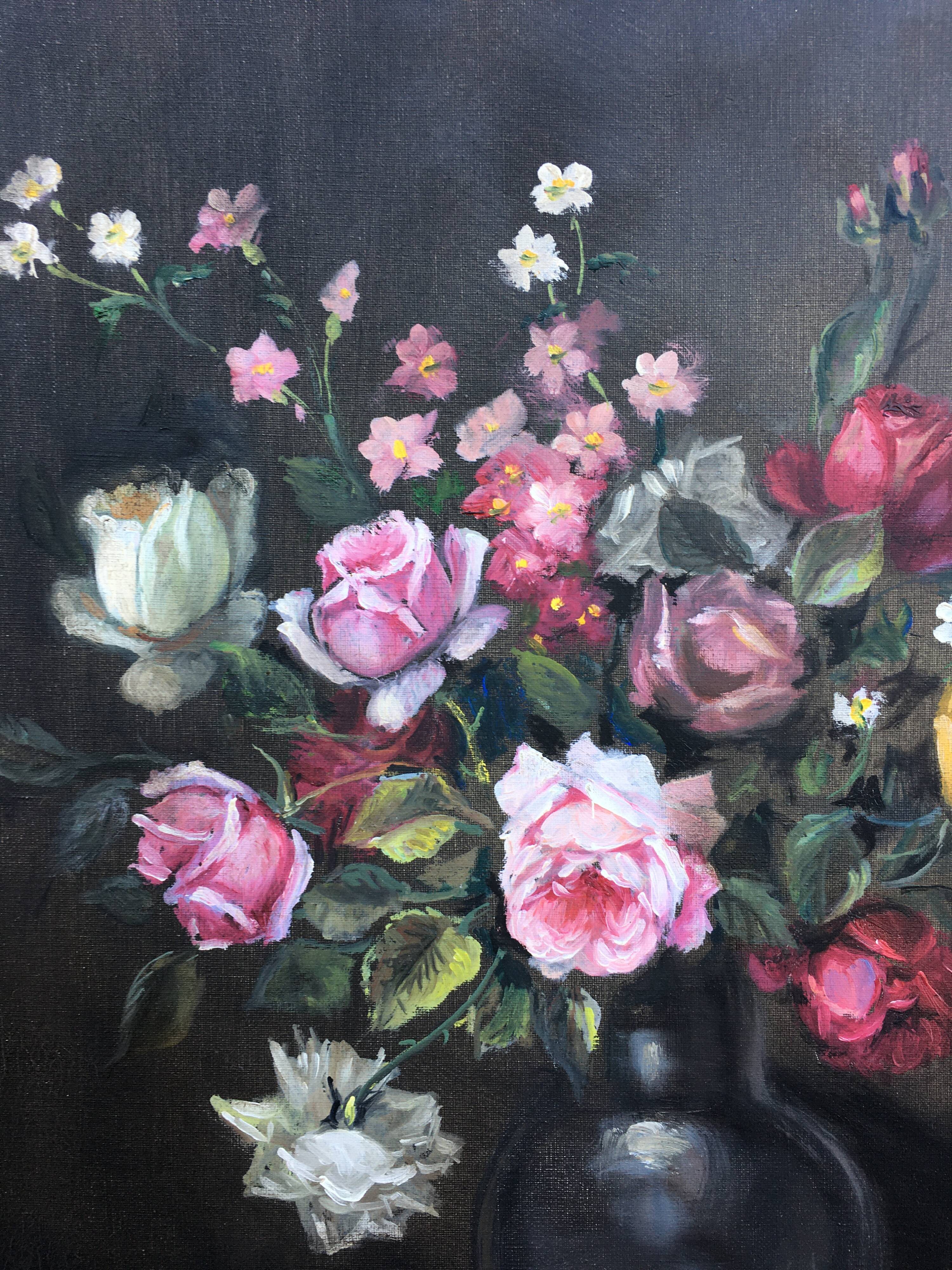 Painting on canvas bouquet of flowers