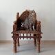 Fauteuil Ancien Pidha Rajasthan XIXeme en Palissandre