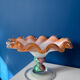 Vintage Murano glass wavy multicoloured centrepiece bowl