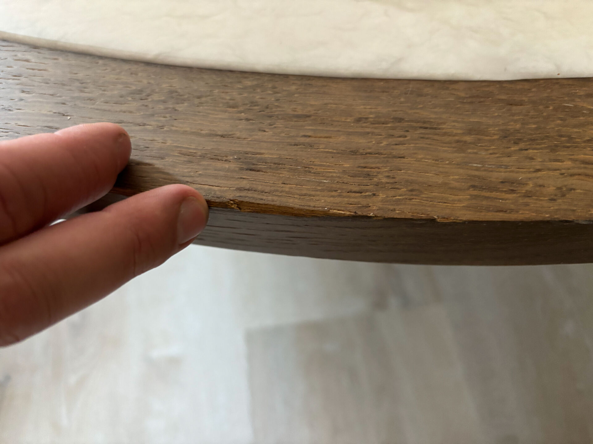 Round coffee table Philippe Hurel – wood and marble – Ø 130 cm