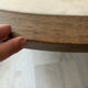 Round coffee table Philippe Hurel – wood and marble – Ø 130 cm