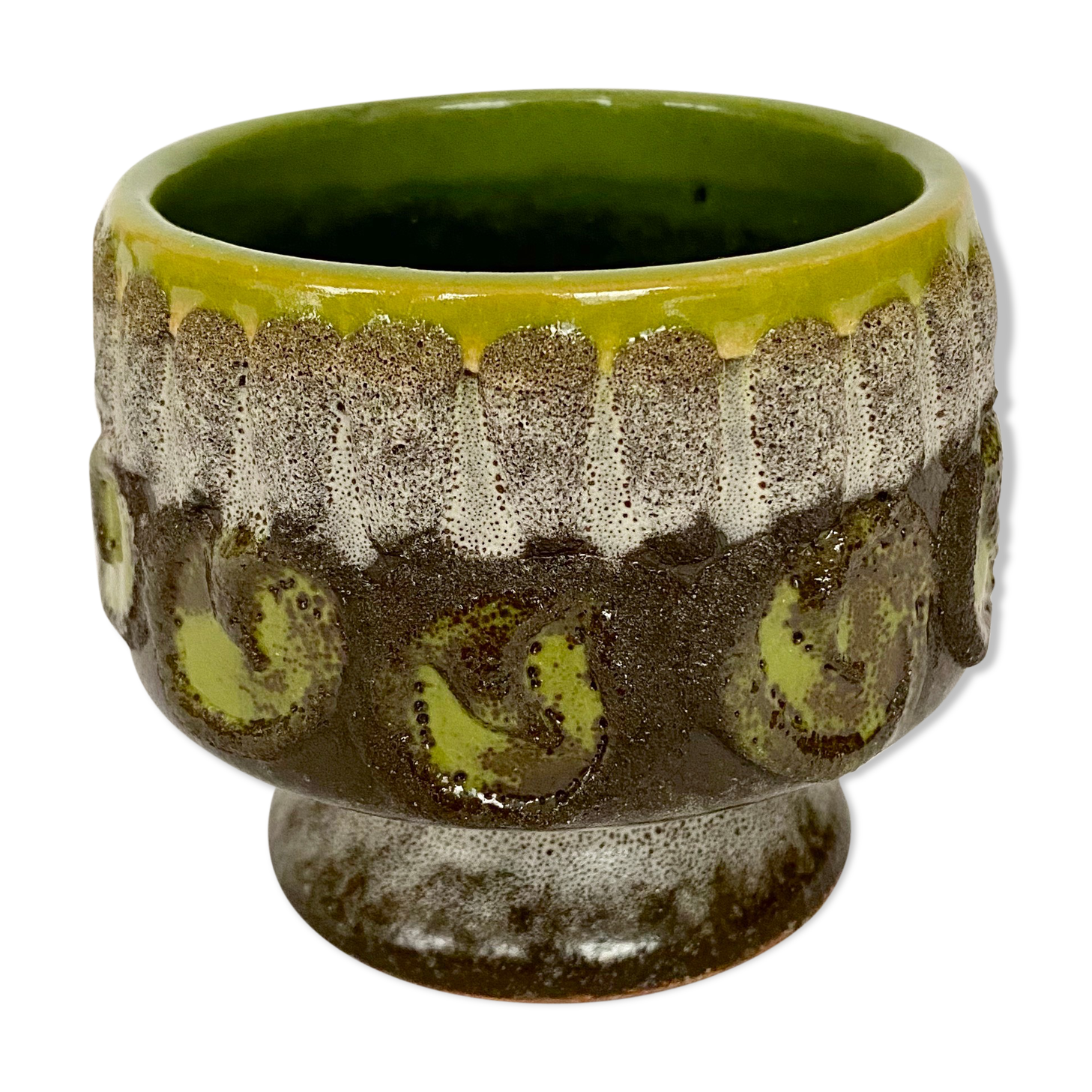 Strehla vintage ceramic pot, 70s
