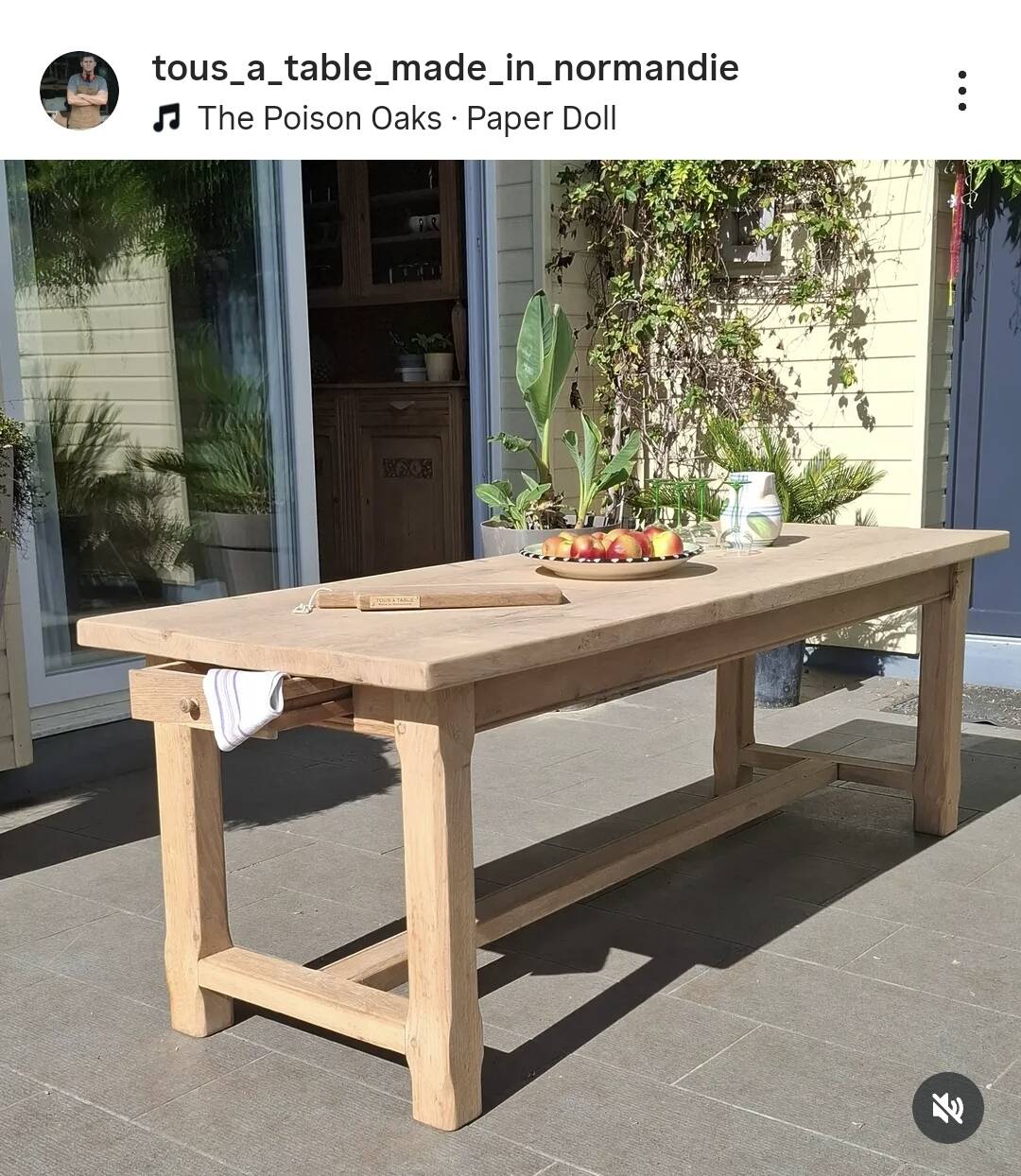 Renovated farmhouse table