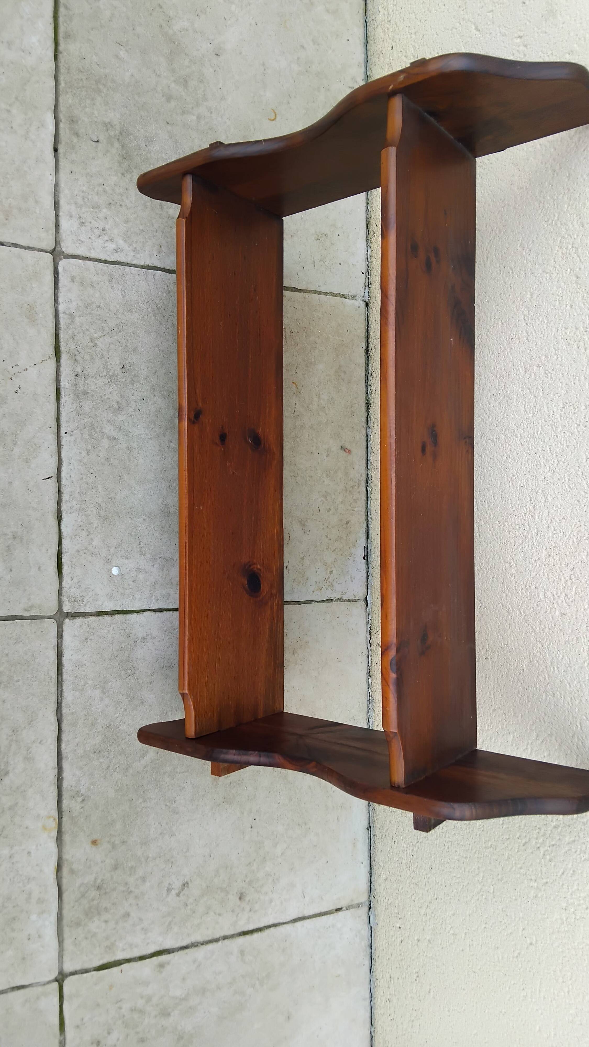 Antique wooden wall shelf