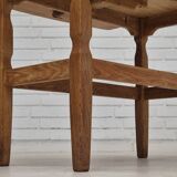 1970s, Danish design by Henning Kjærnulf for EG Kvalitetsmøbel, foldable sofa table, oak.