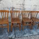 Série de 4 chaises de bistrot Luterma 1950
