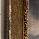 Pendant of HST painting "Landscape in the moonlight" signed + frame circa 1920