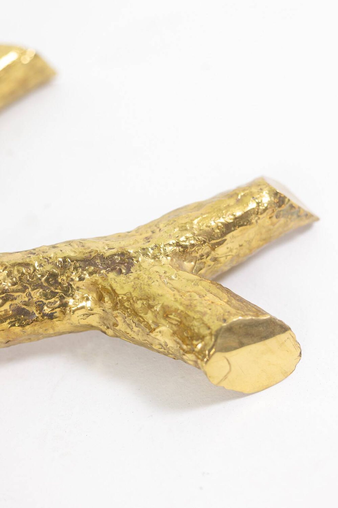 Pierre Duval Brasseur. Dining table in gilded brass. Circa 1970.
