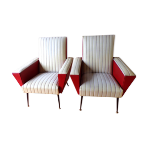 Fauteuils vintage rouge