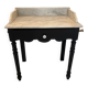 Black dressing table, white marble