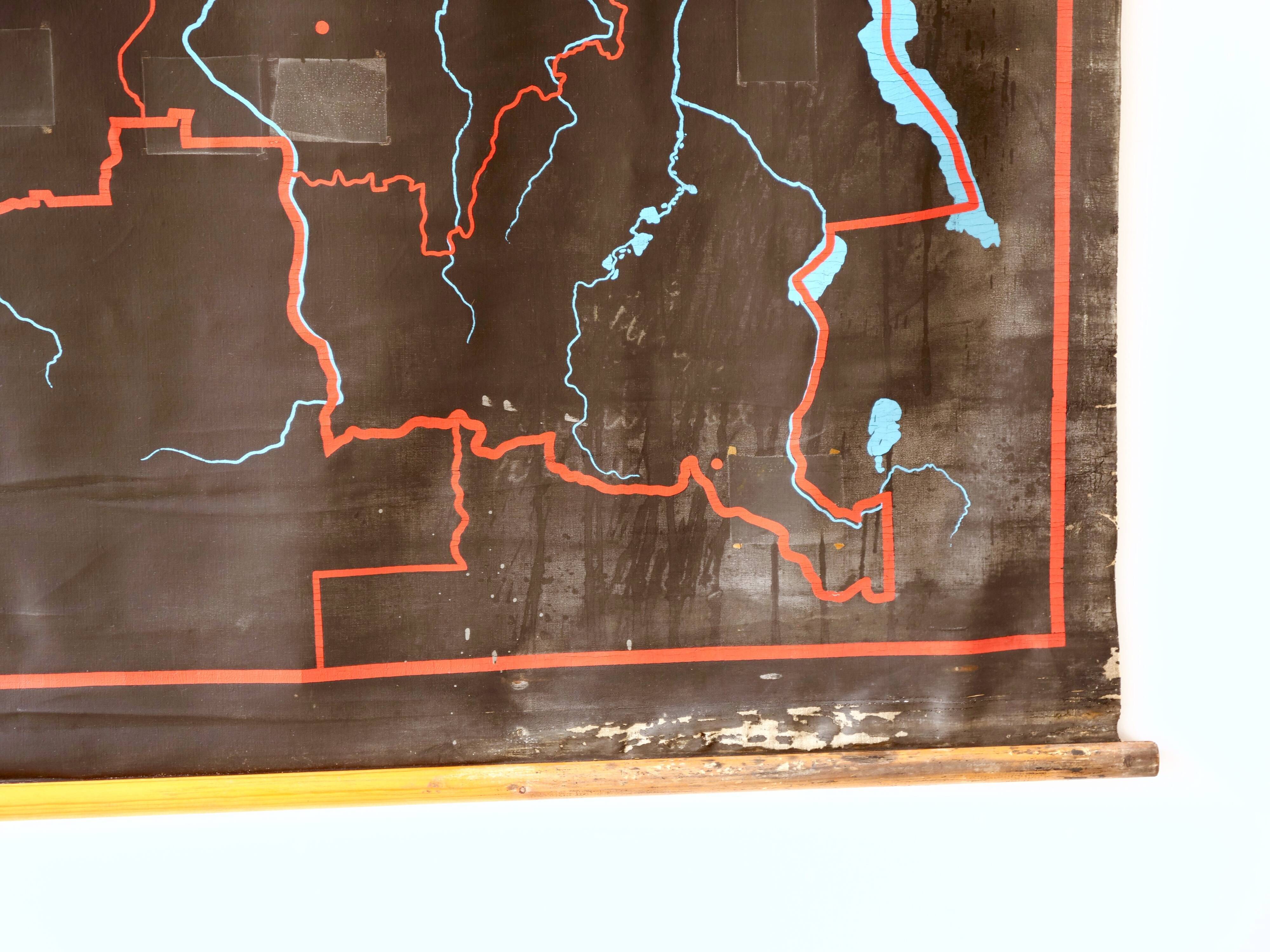 Wall map of congo silent pedagogical model ed. dossray