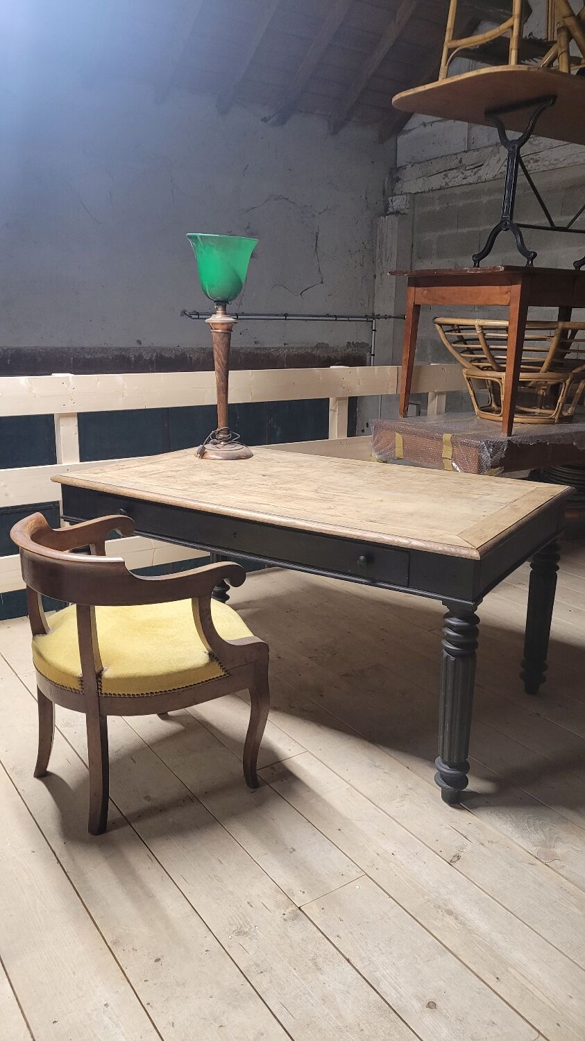 Louis Philippe notary office in oak, 1900 period - 1m49