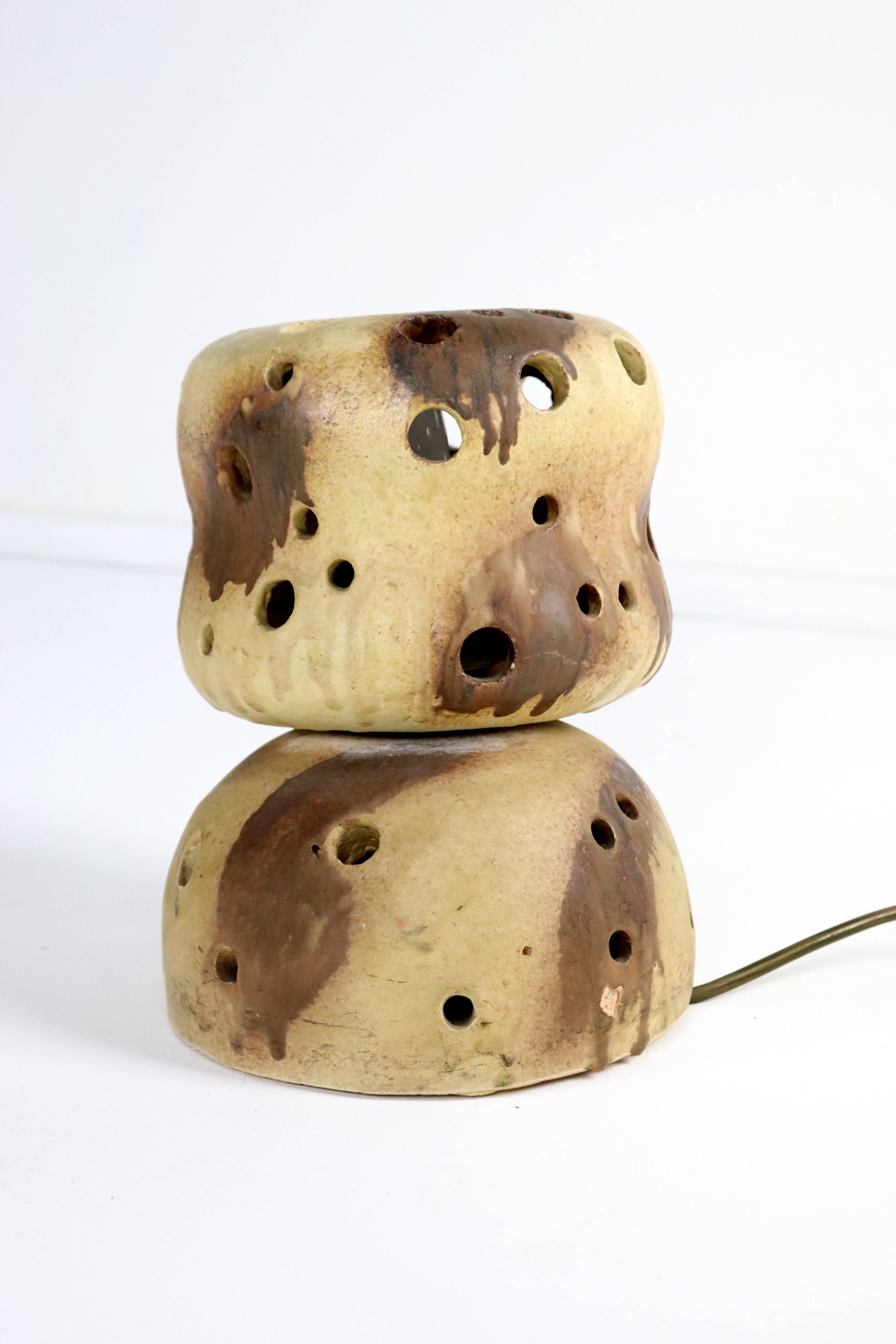 Lampe en céramique brutaliste