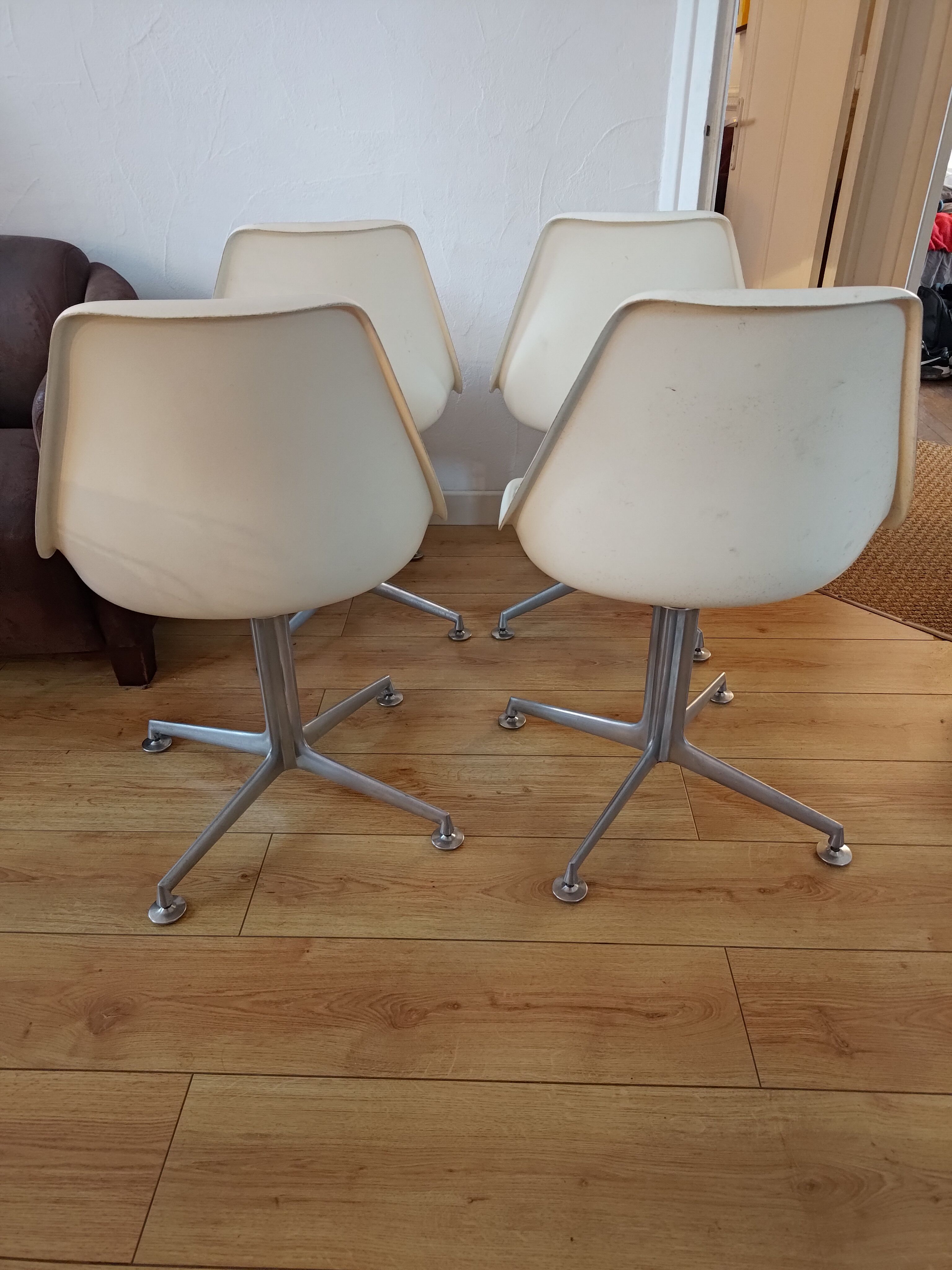 Set of 4 chairs Arkana model 116 by Maurice Burke