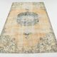 Vintage Mustard & Blue Oriental Pattern Rug, 157x254Cm