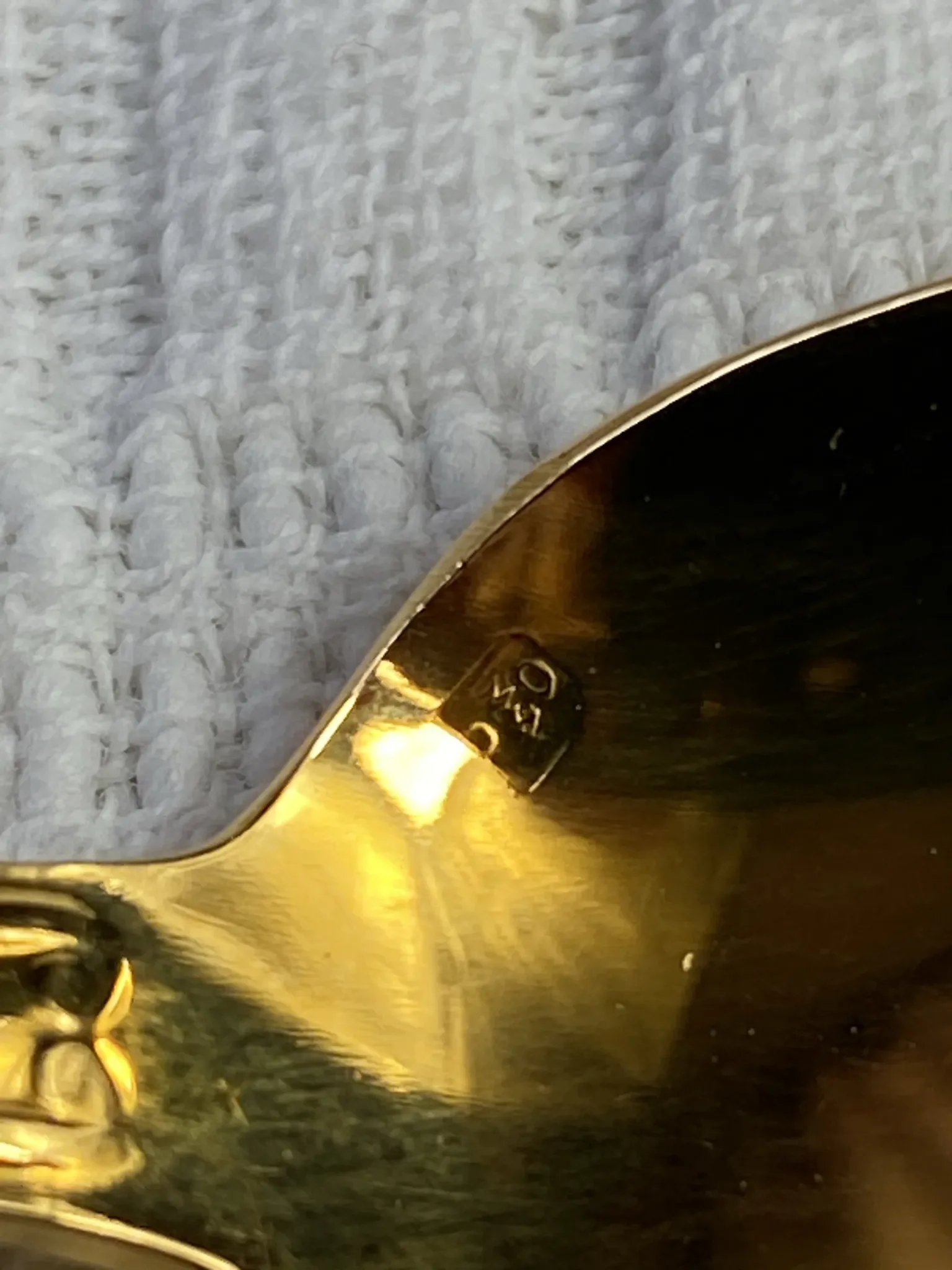 Moka spoons, gold metal, Vendôme model by Christofle