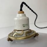 Old vintage opaline pendant lamp